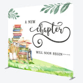 Lofaris New Chapter Begin Baby Shower Square Tension Backdrop